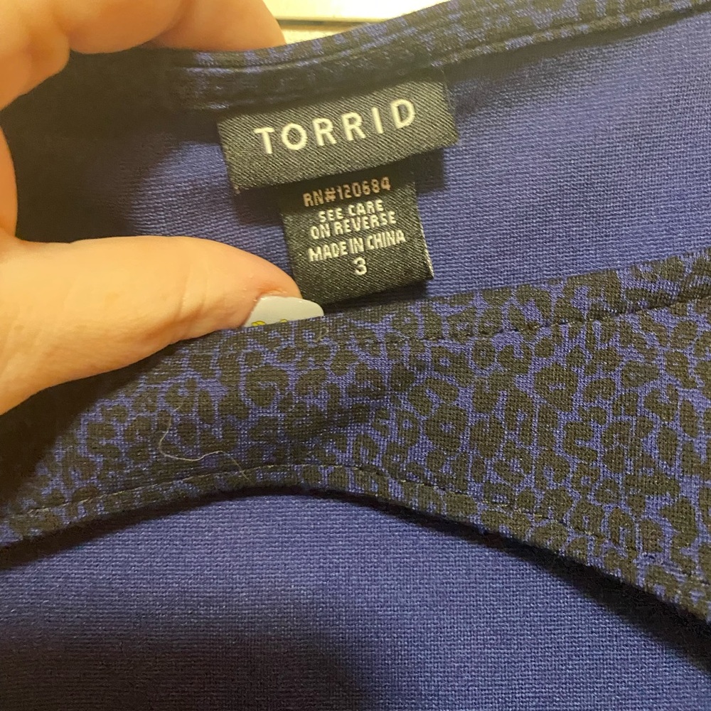 Torrid size 3 animal print top